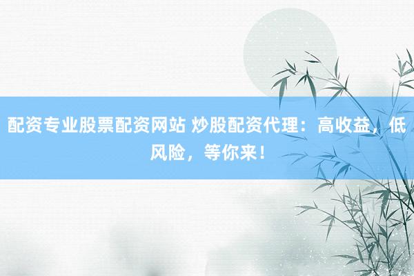 配资专业股票配资网站 炒股配资代理：高收益，低风险，等你来！