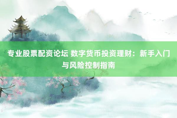 专业股票配资论坛 数字货币投资理财：新手入门与风险控制指南