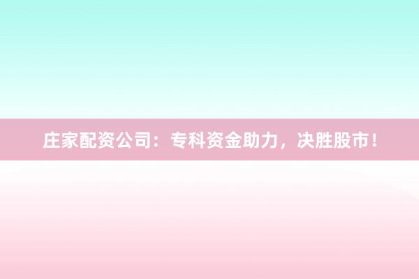 庄家配资公司:专科资金助力,决胜股市!