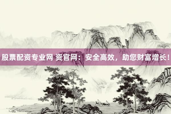 股票配资专业网 资官网：安全高效，助您财富增长！