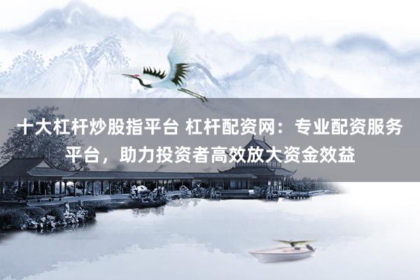 十大杠杆炒股指平台 杠杆配资网：专业配资服务平台，助力投资者高效放大资金效益